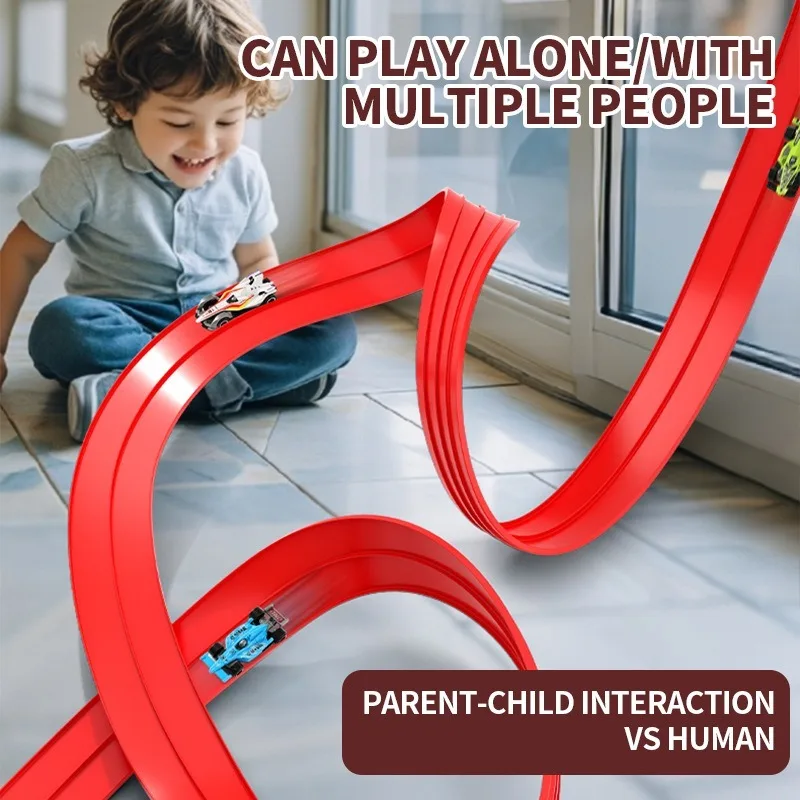 New Soft Rubber DIY Racing Track Children's Competitive Inertia Car Toy Boy Interactive Puzzle car toys for baby model car