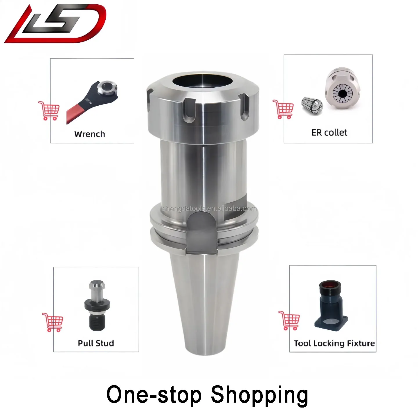 High Precision 0.002mm CNC BT30 BT40 BT50 Toolholder ER16 ER32 ER40 ER Collet Chuck Tool Holder