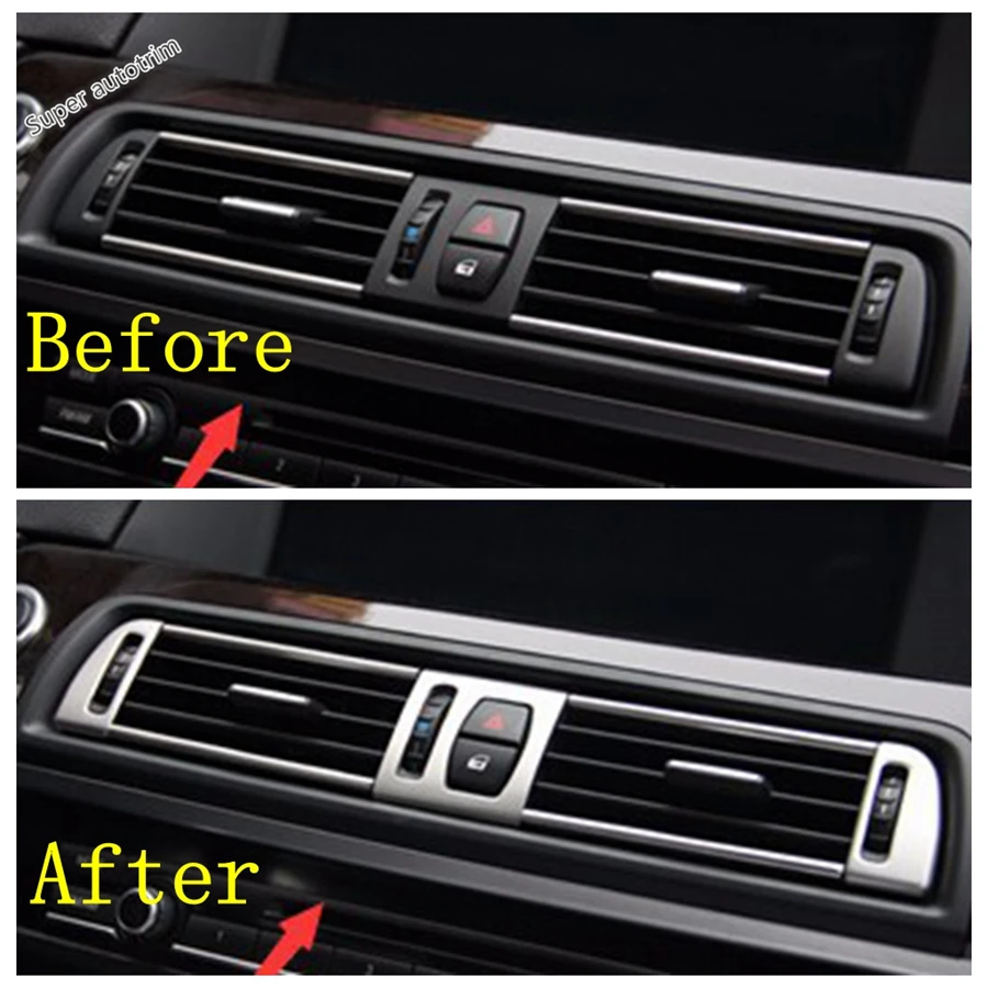 Dashboard Side Middle Air AC Conditioning Vent Outlet Cover Trim Accessories For BMW 5 Series 520i 525i 530i F10 F18 2011 - 2016