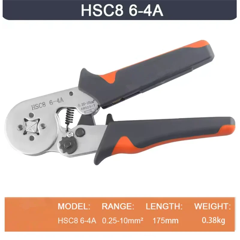 Ferrule Crimpen Werkzeug HSC8 6-4/6-6 Elektrische Crimper Zange Für Draht Ende Crimp Rohr Terminals Elektrische Schaltung Reparatur – Detail 5