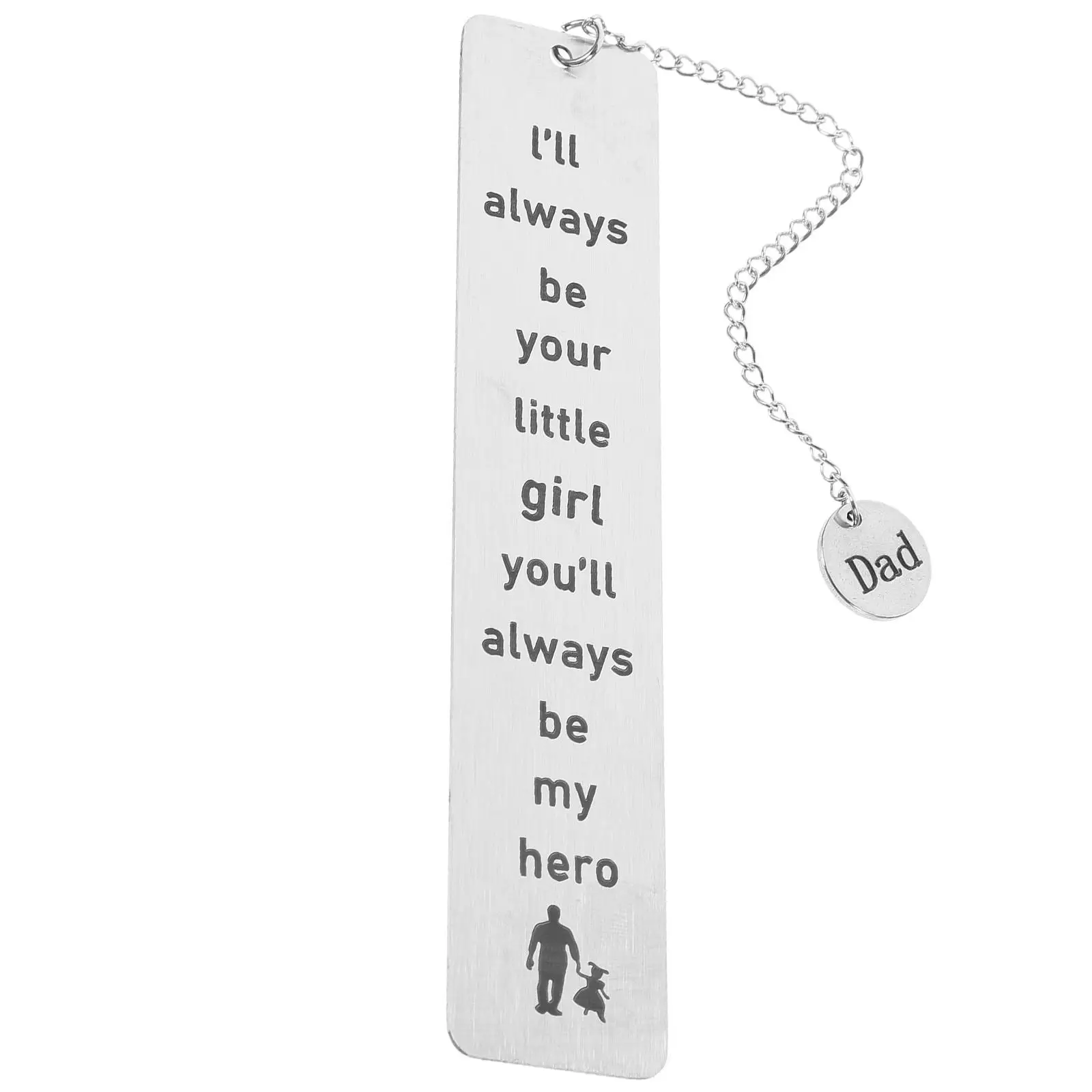 

Stainless Steel Stainless Steel Bookmarks Father's Day Lightweight Metal Small Bookmarks Book Marker Page Markers Gifts