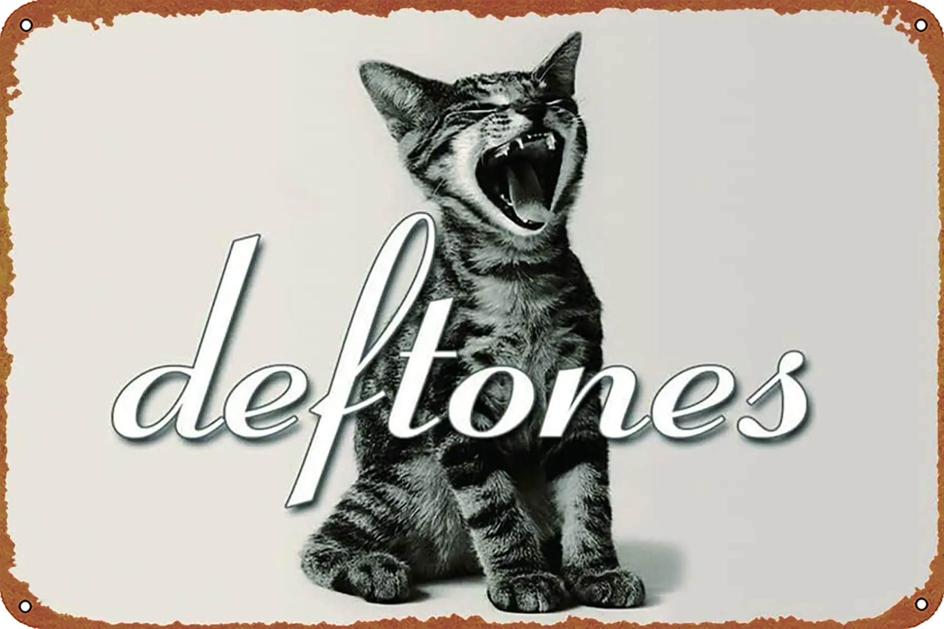 Deftones Rock Band Style Music Poster Metal Tin Sign Retro Wall Signs for Home Cafe Bar Pub Wall Decor 8x12 inch