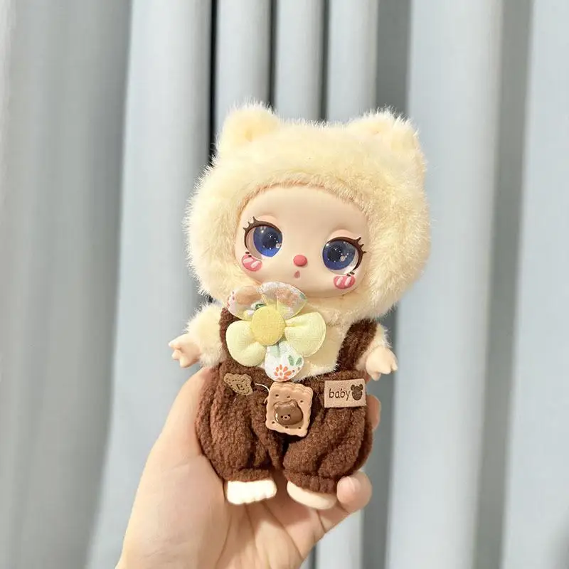 16 cm Mini Plüsch Puppenkleidung Outfit Zubehör für Liila LUCKY CAT Idol Happy Bear Overalls Kleidung Geschenk