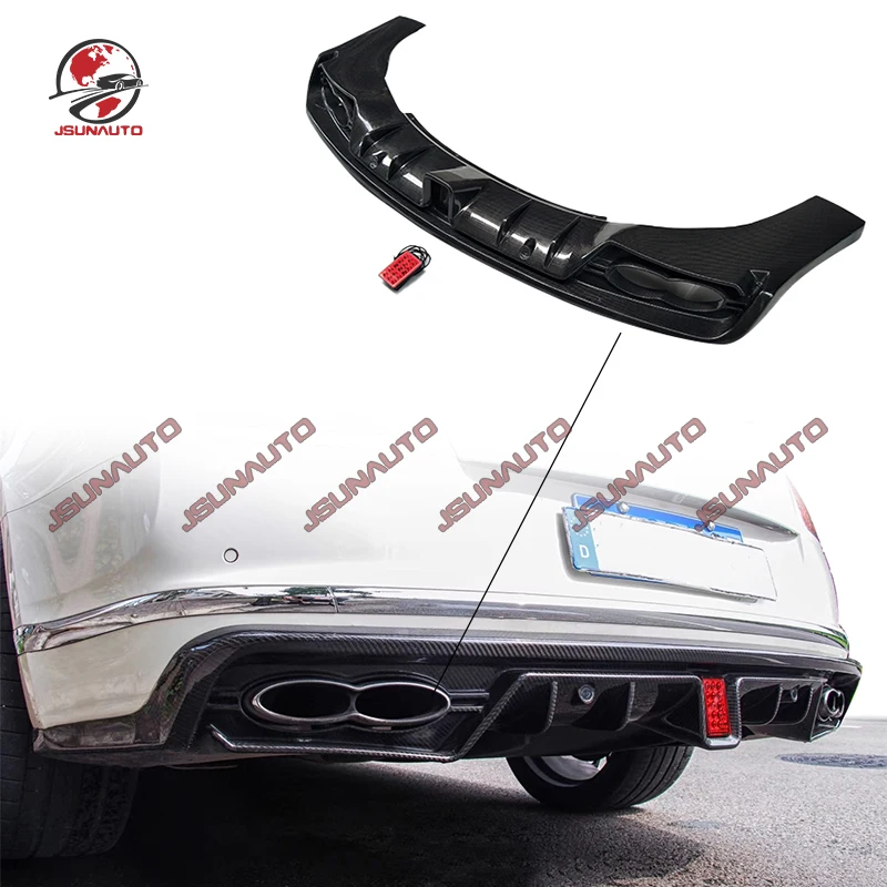 For 2015-2018 Bentley Continental GT Carbon Fiber Car Rear Bumper Diffuser For Bentley GT Rear Lip Splitters St Style Body Kit