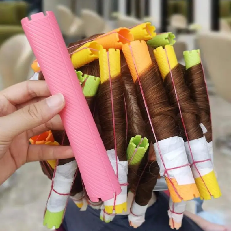

~6pcs Heatless Hair Curler No Heat Hair Rollers Soft Curling Rod Pull Core Lazy Curls Flexi Rods Wave Formers Hair Styling Tools