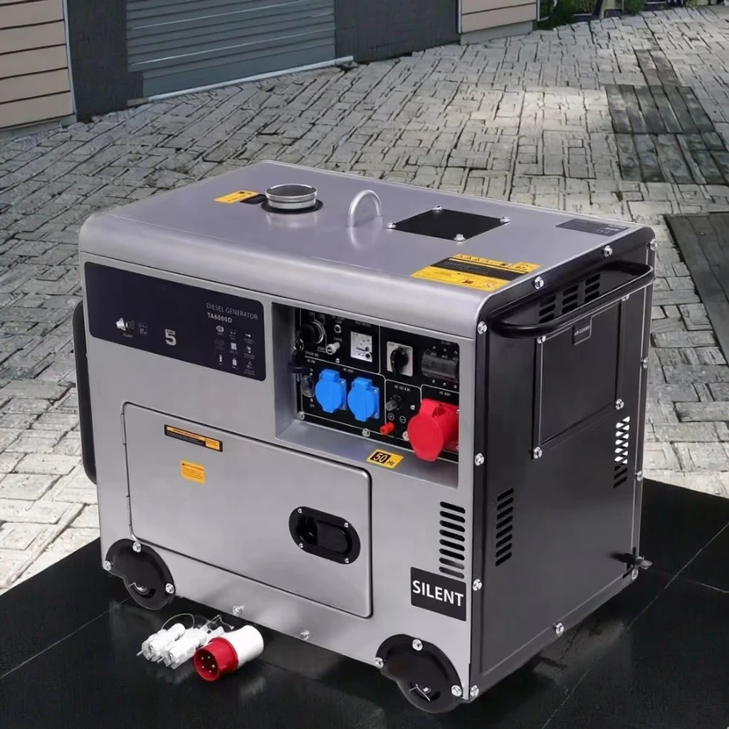 Super Silent 8KW 6KW 5KW Diesel Generator with All Copper 12V Electric Start 220V/400V/380V/110V 1500rpm 50/60Hz Silent ATS