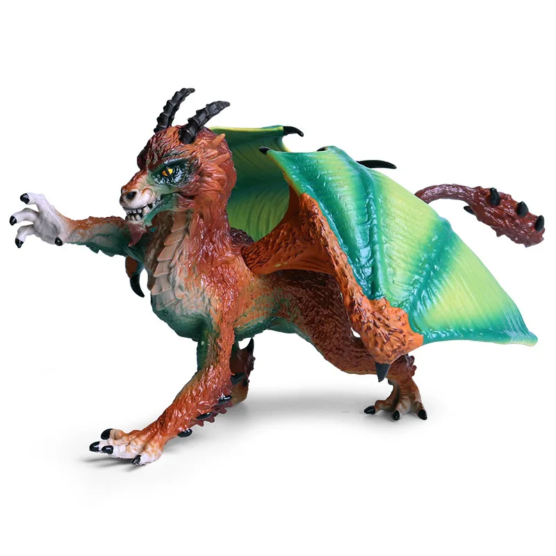 Kinderen Solide Speelgoed Dinosaurus Model Plastic Model Ornamenten Oude Mythische Dieren Warcraft Draak Wilde Draak Vuur