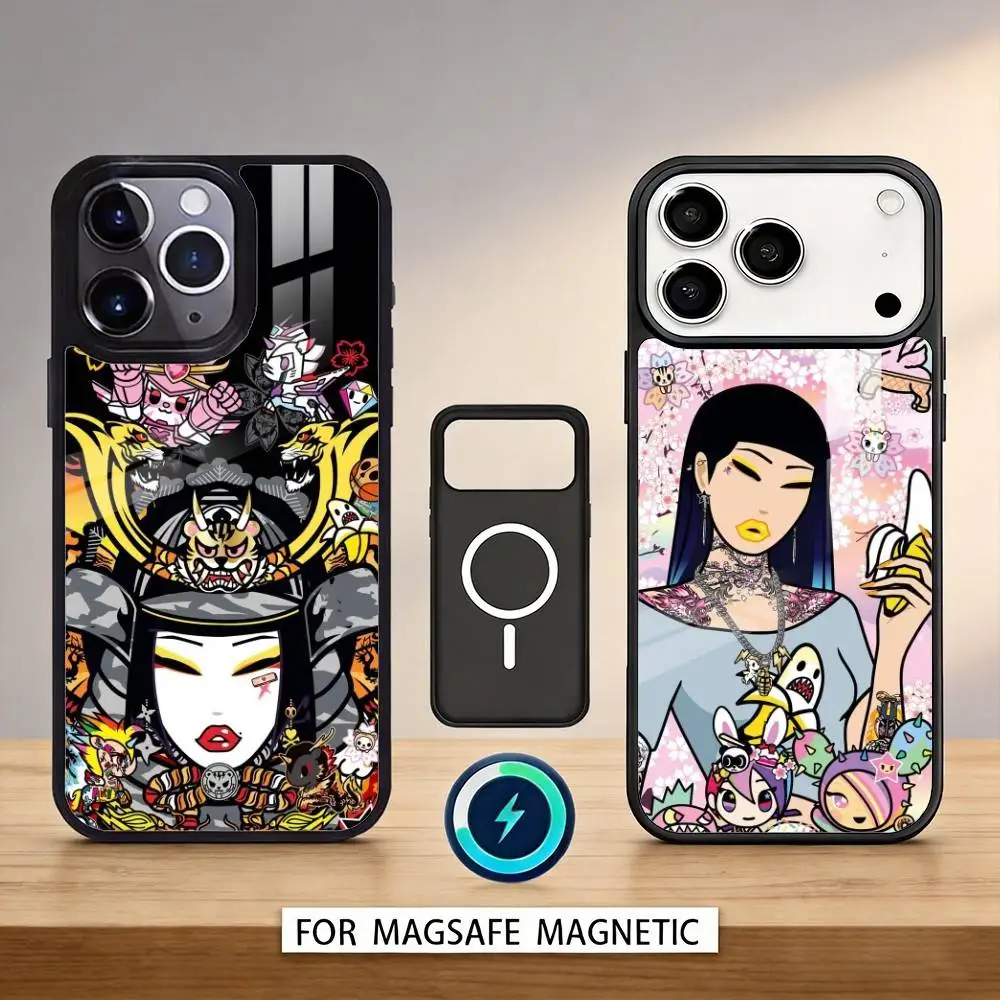 

J-style Tokidoki A-Art B-Bright Phone Case For iPhone 17,16,15,14,13,12,Pro,Max For Magsafe Magnetic Wireless Charging
