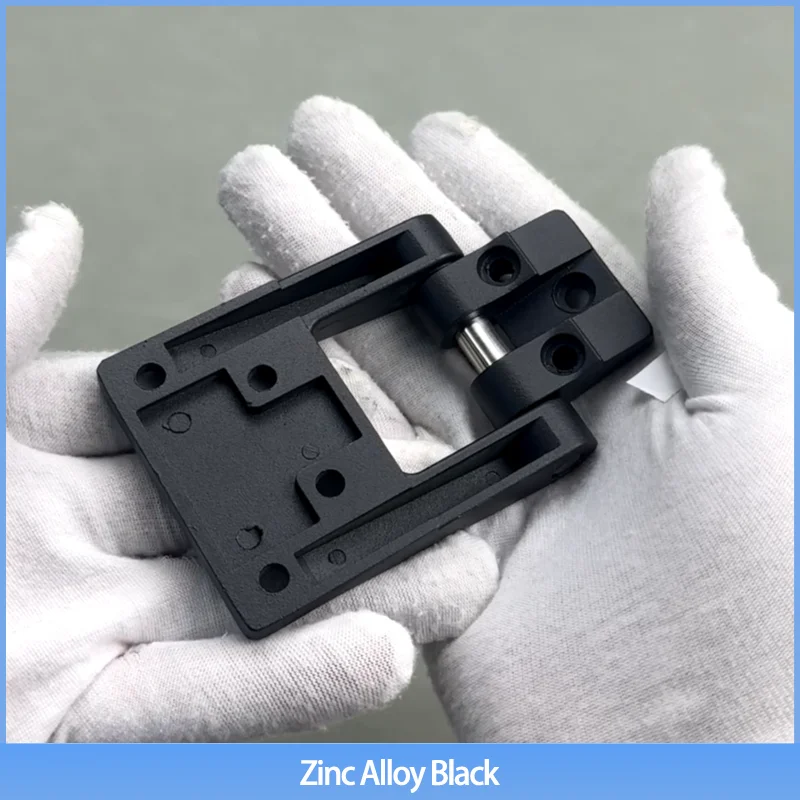 

（2-Piece Set）Black Hinge T-Shaped Corner Rotating External Hinge Zinc Alloy Distribution Box Industrial Chassis Cabinet Door