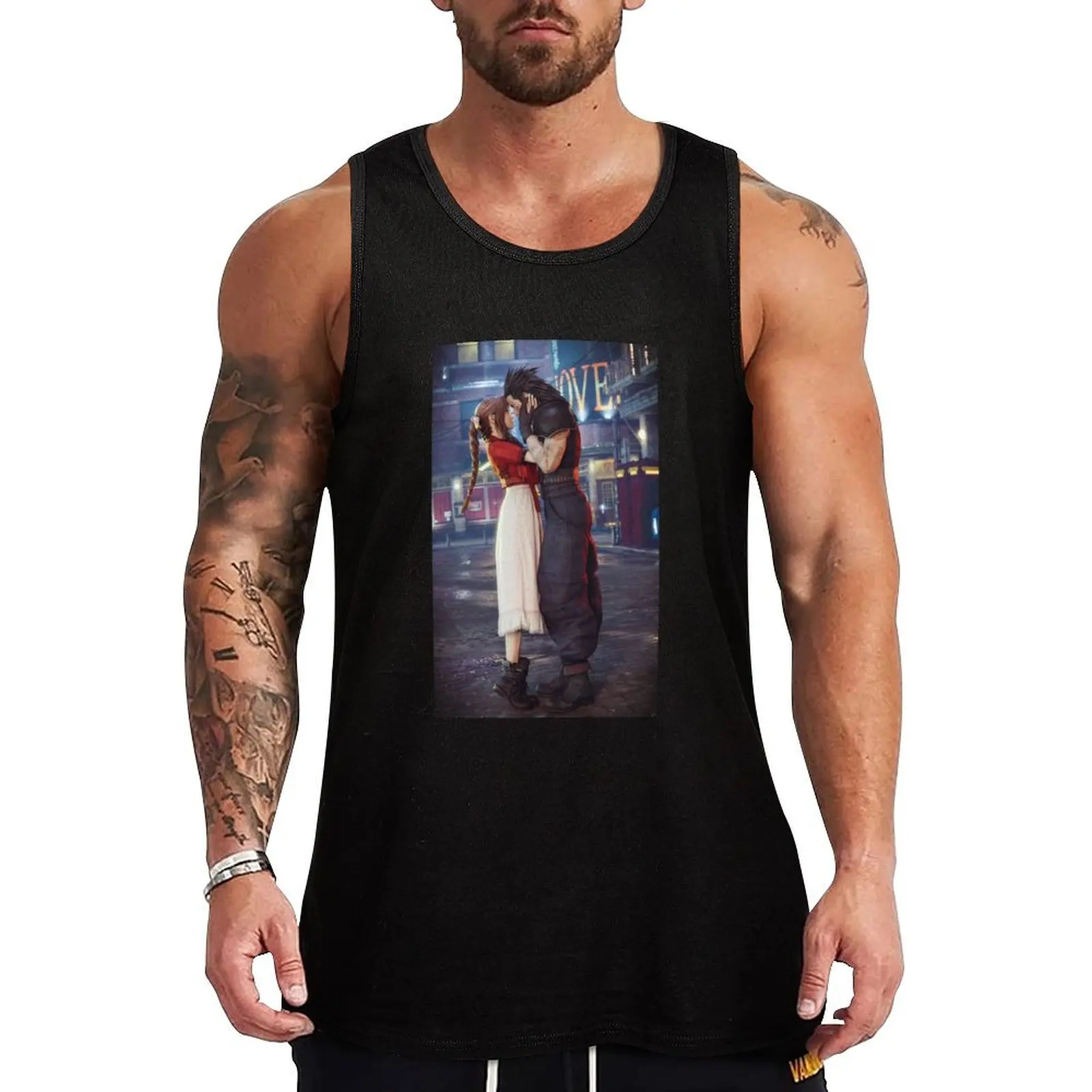 

aerith Tank Top t-shirts man Body man Men's gym clothing men clothing