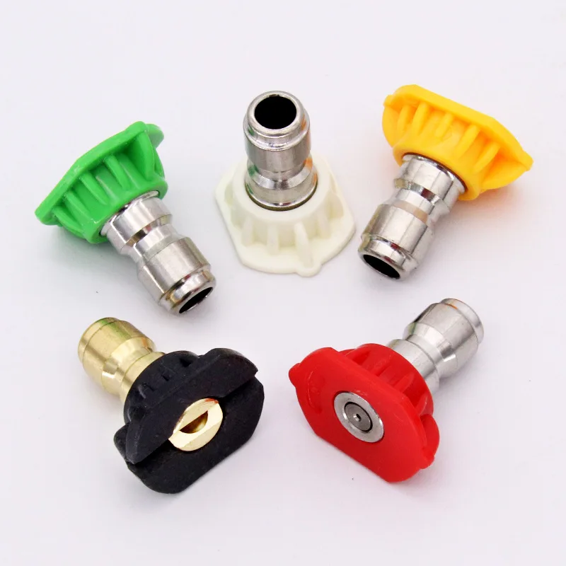 

Комплект из 5 быстросъемных адаптеров для пистолетов высокого давления серии K (K2, K3, K4, K5, K6, K7) для очистки, быстроразъемные насадки 1/4 дюйма