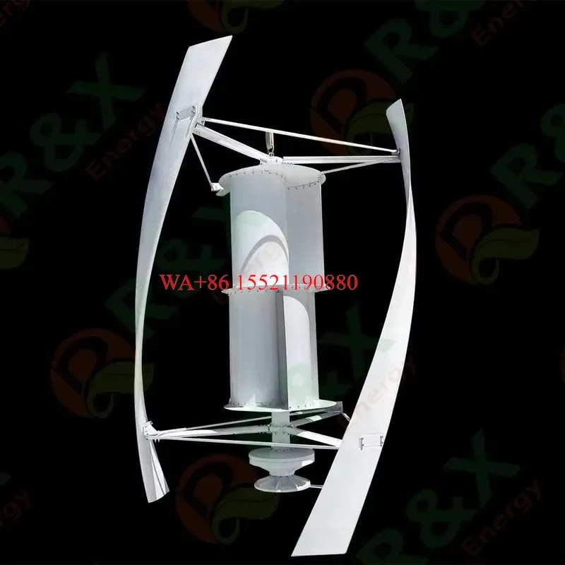 WMWMNU for R&X RX-XV 1KW 3KW 5KW 10KW Home Use Vertical Wind Turbine 96V-380V Wind Solar Power System VAWT Generator