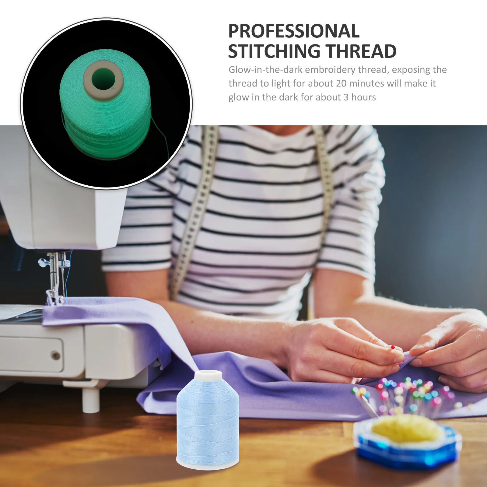 

Luminous Embroidery Thread Shirt Yarn DIY Stitching Multi-function Sewing Floss Professional