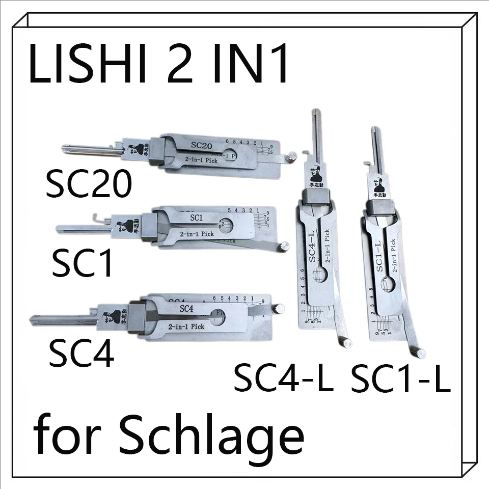 NUEVA Herramienta de Cerrajería LISHI 2 en 1 2026 SC4 SC1 SC4-L SC1-L SC20 para Schlage