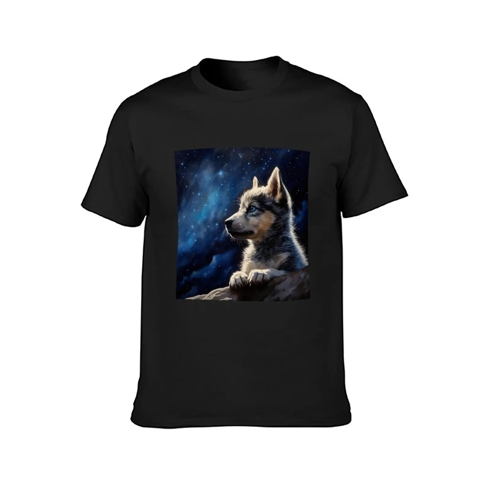 Wolfdog Puppy T-Shirt animal prinfor boys oversized blacks new edition funny t shirts for men