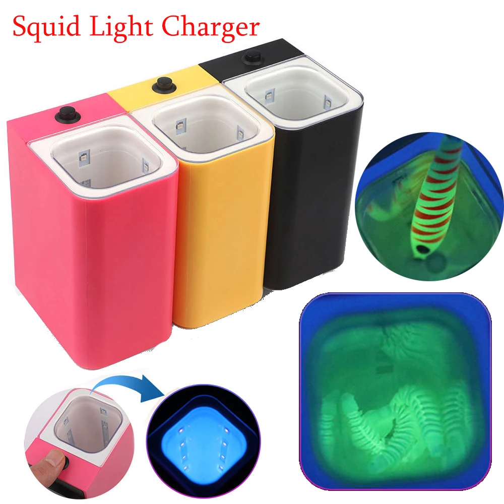 UV Fishing Bait Lights Source Lamps Waterproof Squid Light Charger for Outdoor Night Fish LED Luminous Soft Hard Bait Fill Light