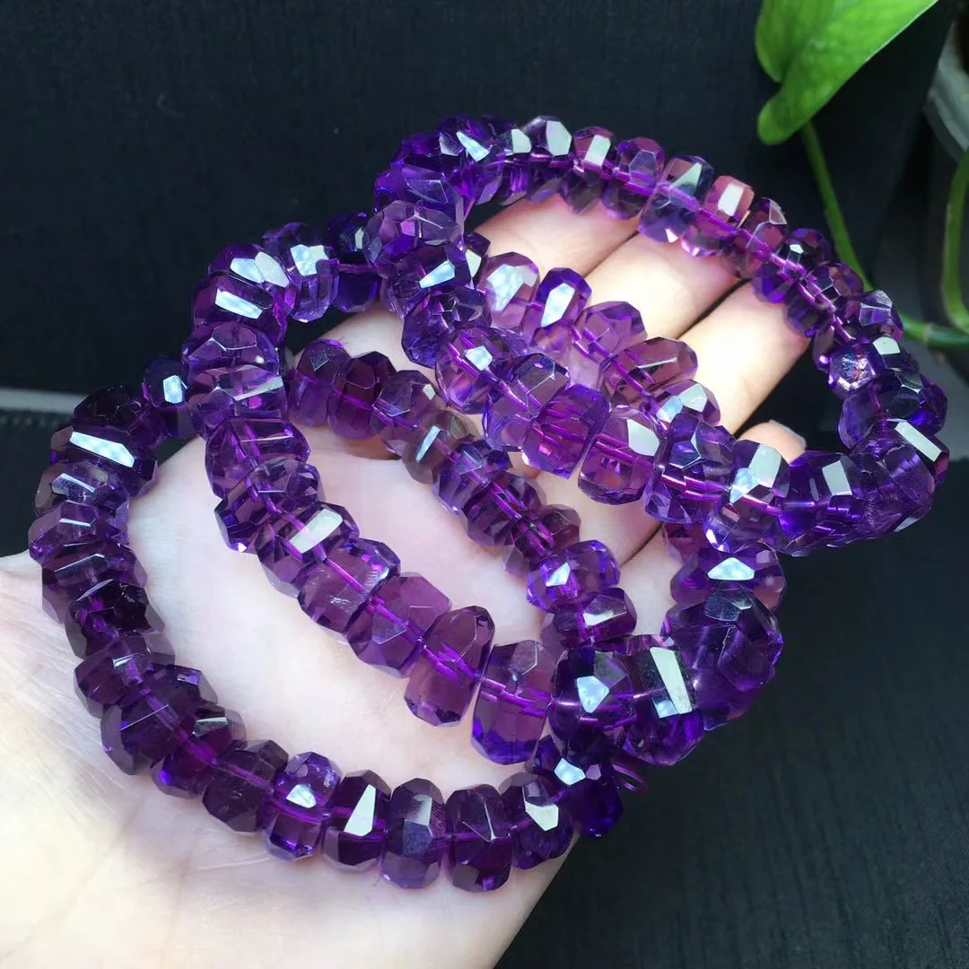 

1 Pc Fengbaowu Natural Amethyst Bracelet Small Irregular Shape Beads Reiki Healing Stone Fashion Jewelry Gift For Women Men