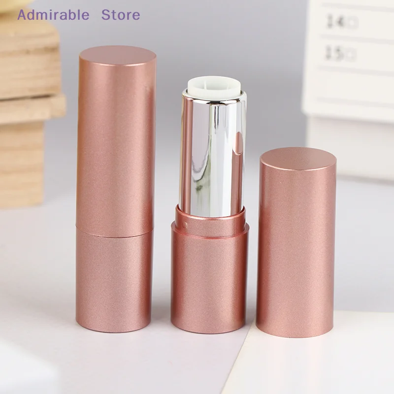 [W]3.5ml Refillable Lipstick Tube With Cap Matte Rose Lip Balm Container Empty DIY Cosmetic Ointment Containers Travel Bottle