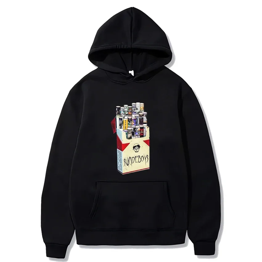 Top Suicideboys Groep Sigarettenalbum Grafische Hoodie Mannen Vrouwen Oversized Hiphop Streetwear Unisex Fleece Sweatshirt Met Lange Mouwen