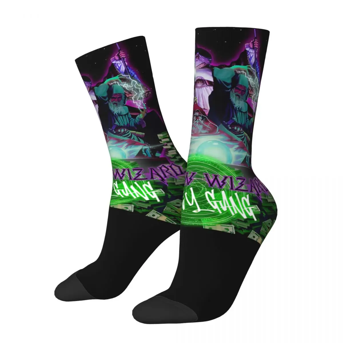 

Shadow Wizard Money Gang Accessories Crew Socks Non-slip Music Album Concert Graphic Middle Tube Sock Soft for Mens Gift Idea