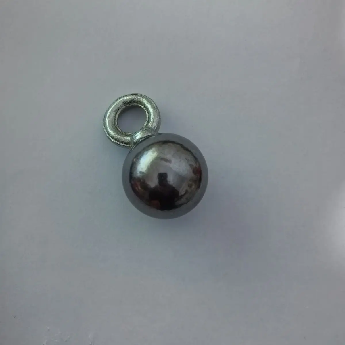 Outdoor Portable EDC Creative Solid Iron Ball M8 Threaded Half Hole Self-defense Rope Ball Accessory Tools