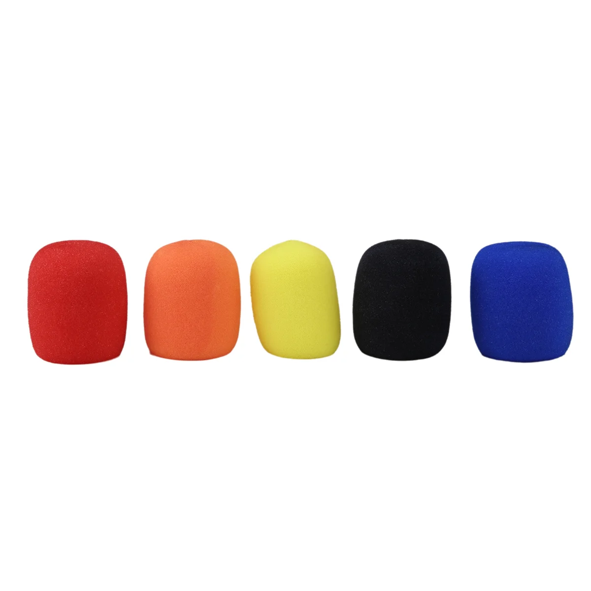 AT77 5 Pcs Solid Color Non-Disposable Microphone Dust Cover Thickened Microphone Cover Microphone Blowout Cover for KTV