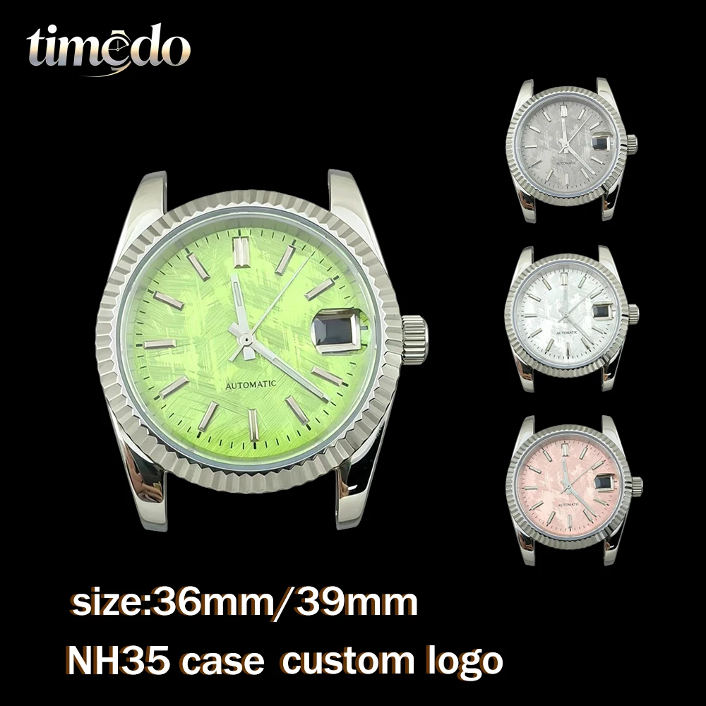 

Customized Case NH35 Stainless Steel Case High Quality Men's Automatic Case 36/39mm Suitable for NH35 Movement Watch Accessories