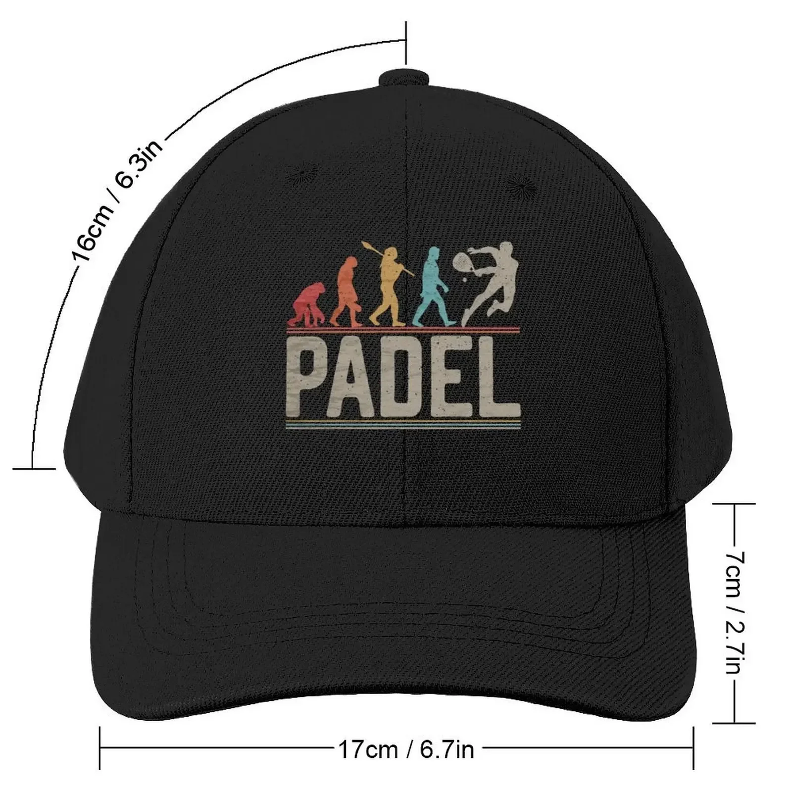 Padel Evolution of Man Vintage Funny Padel Player Baseball Cap beach hat Ball Cap Sunscreen Icon Designer Man Women's