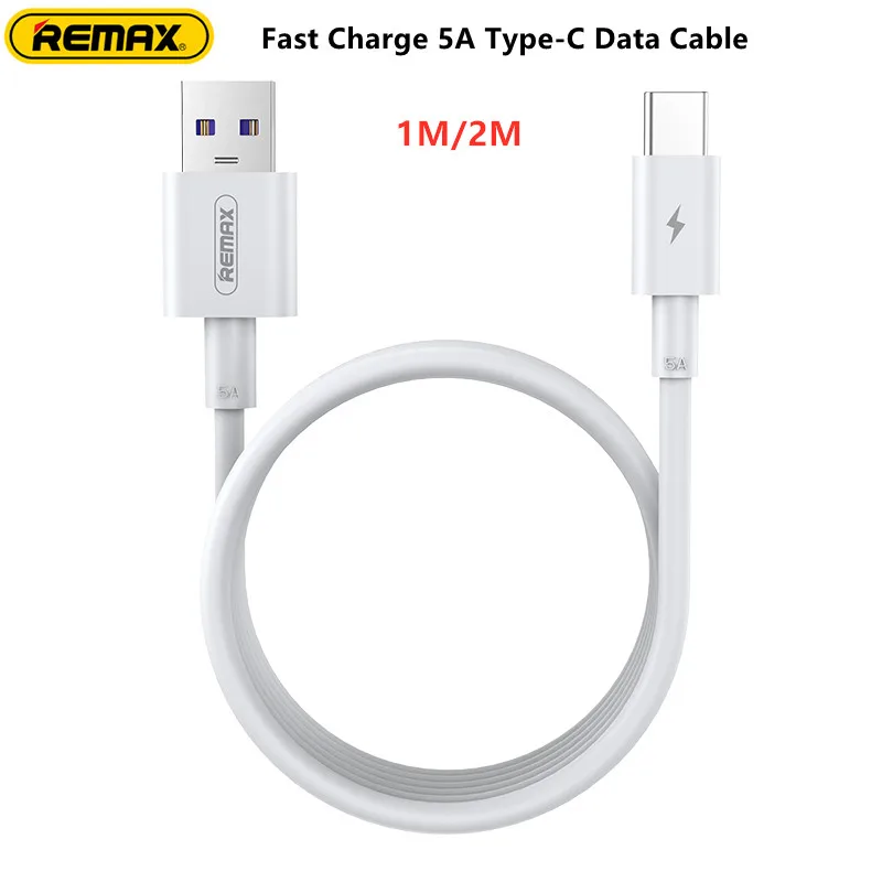 Remax 5A Fast Charging Data Cable Type-C Cable PD 22.5W Applicable to All USB Type-C Products High Speed Transmission 1M/2M