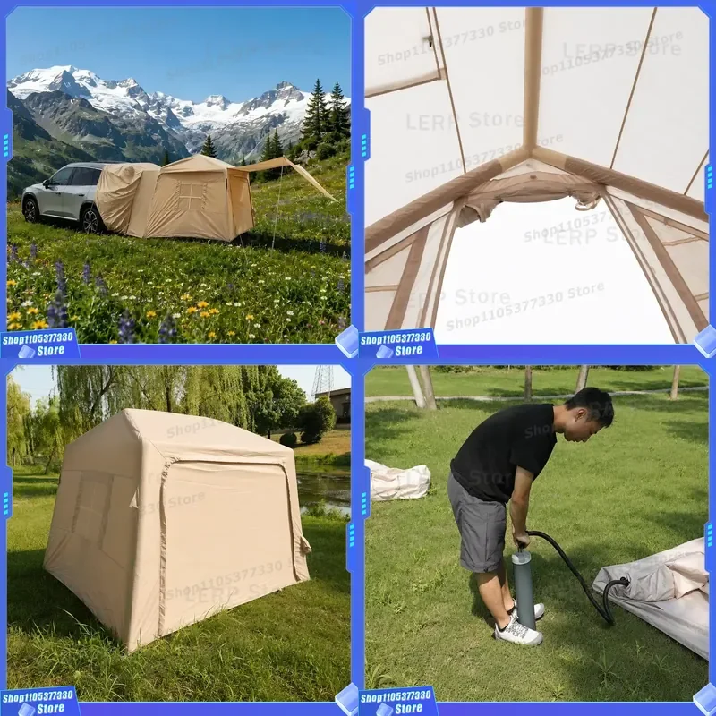 Universal Tailgate Air Tent 210D Oxford Inflatable Vehicle Shelter 380 X 230 X 190 Cm SUV MPV Wholesale