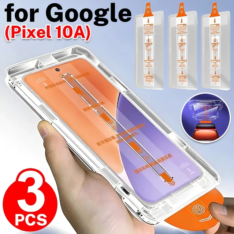 

3/2/1Pcs for Google Pixel 10A Screen Protector Tempered Glass Film Dust Free Easy Install Auto-Dust Removal Kit Glass Films
