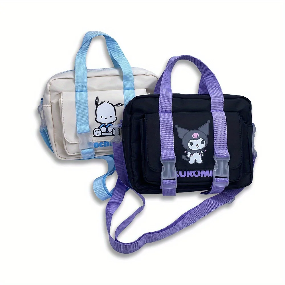 Sanrio Handheld Shoulder Bag with Oblique Back Waterproof Postman Bag Backpack Makeup Bag Contrast Color Women\'s Casual Bag
