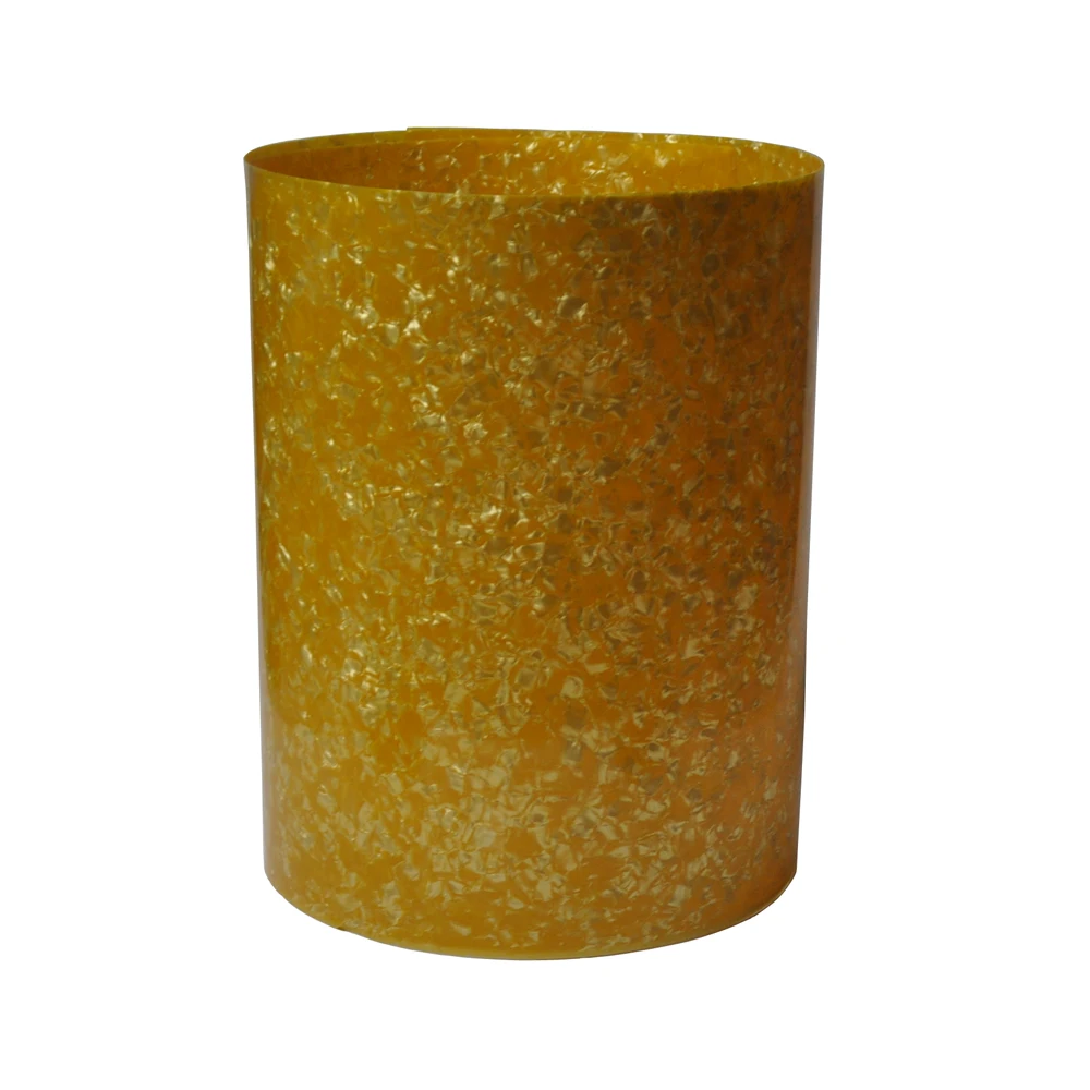 DIY Drum Wrap 0.46mm Yellow Pearl Celluloid Sheet Musical Instrument Deco Sheet