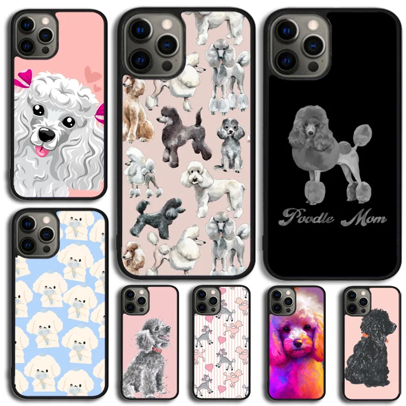 Poodle Dog Cartoon Phone Case For iPhone 14 15 16 13 12 Mini Max Cover For Apple iPhone 11 Pro Max 6 8 7 Plus SE2020 Coque