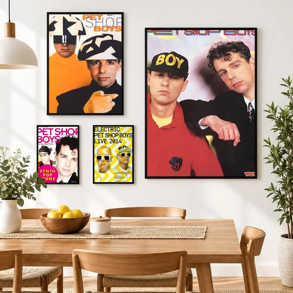 Band P-Pet Shop Boyss Poster Waterproof HD Modern Peel And Stick Wall Decor Living Room Dorm Garage