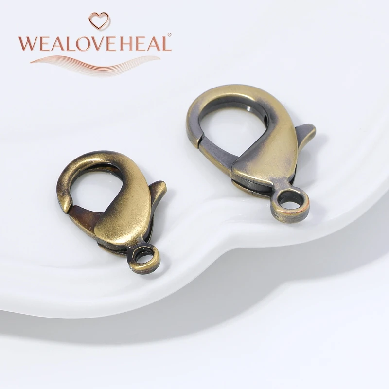 armband verschluss，22mm 26,5mm Vintage Antik-Bronze Messingbeschichtete Karabinerverschlüsse Haken DIY Schmuckzubehör für Armband- und Halsketten-Herstellung – Detail 15