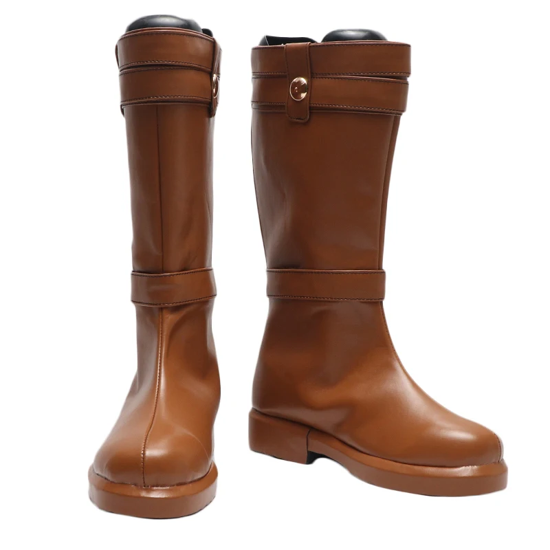 Fulujiacos Sousou no Frieren Shoes Cosplay Anime Frieren: Beyond Journey's End Shoes Women PU Leather Boots