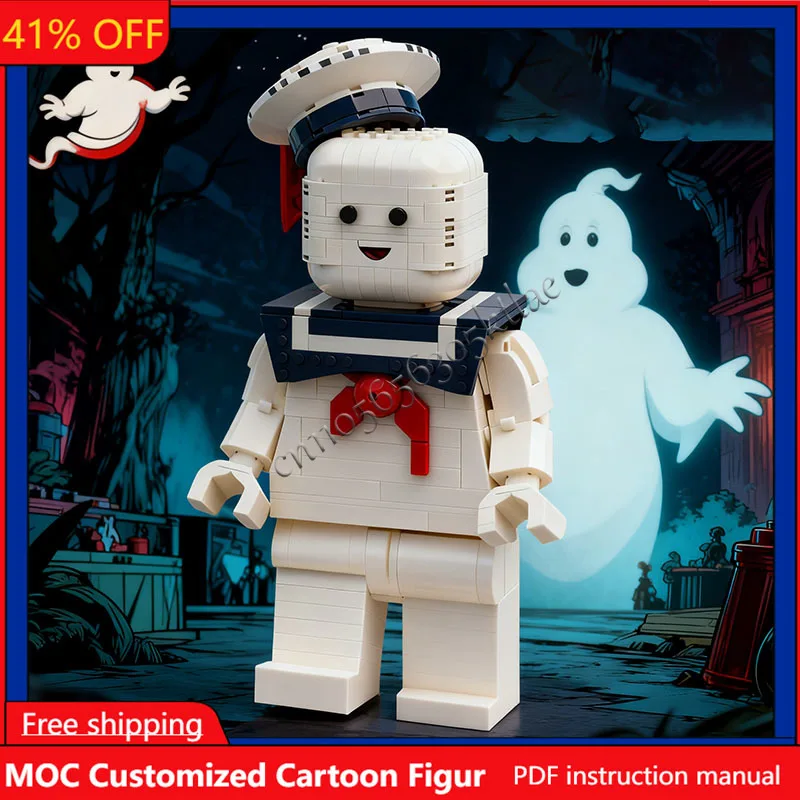 

830PCS MOC Movie Series Ghostbustered Stay Puft Marshmallow Building Blocks Set For Ghost Hunting Team Man Bricks Toy Kid Gifts