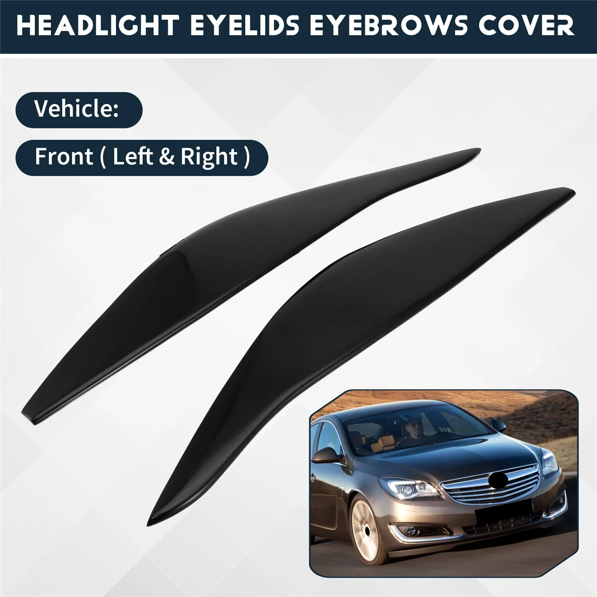 Mega Sale Headlights Eyebrow Eyelids Trim Cover Sticker for Vauxhall Opel Insignia A Standard 2008-2013