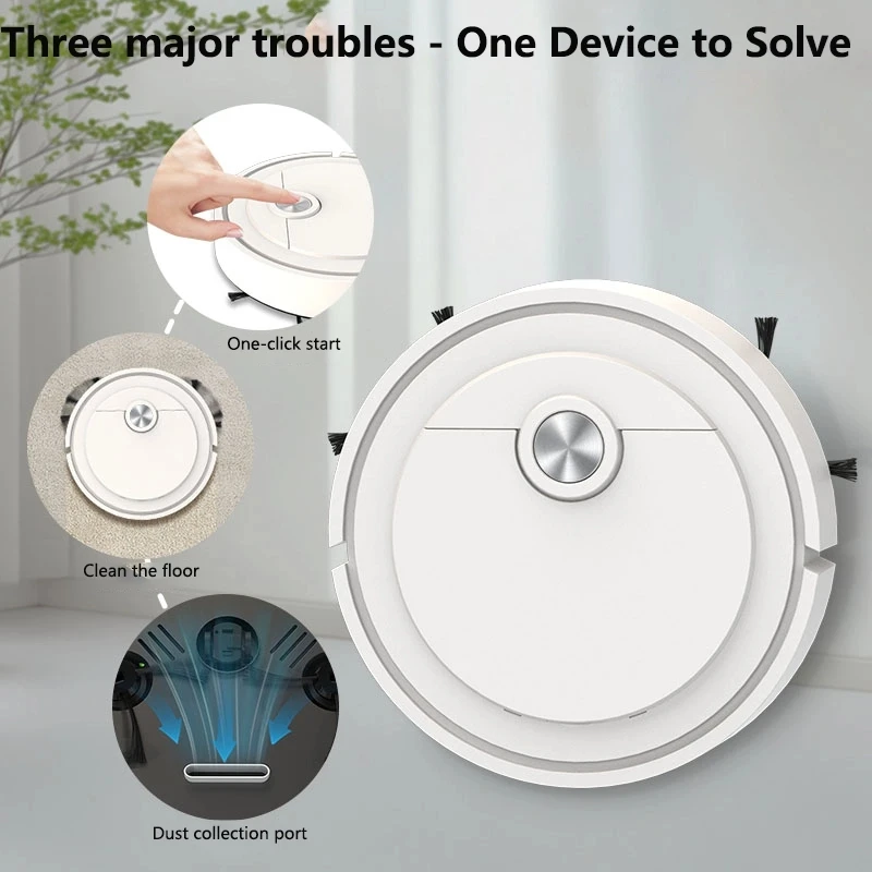 3 In 1 Smart Sweeping Robot Home Mini Sweeper Sweeping and Vacuuming Wireless Vacuum Cleaner Sweeping Robots For Home Use Hot - Image 2