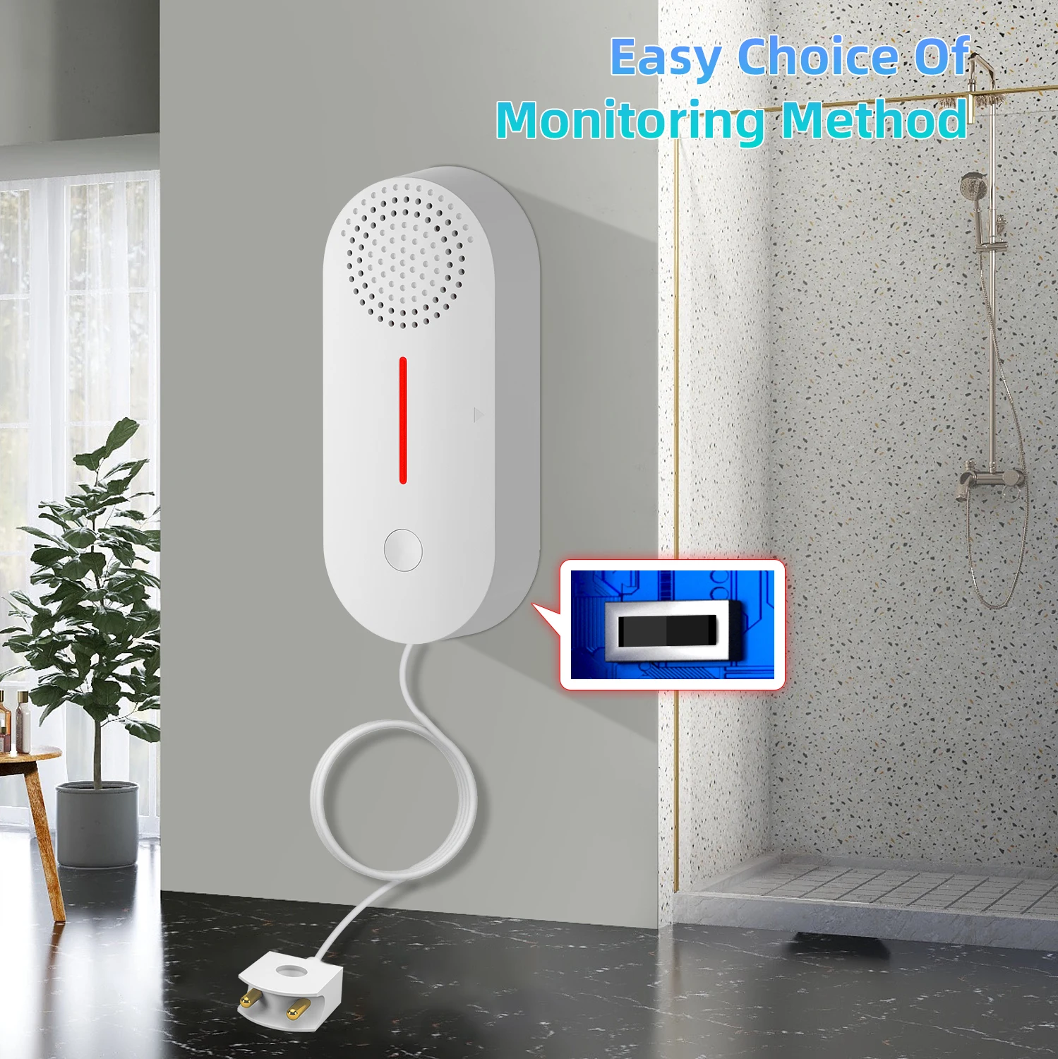 Tuya WiFi Smart Water Leak Sensor Water Overflow Level Detector Security Sound Alarm System Flood Leakage Sensor Remote Monitor