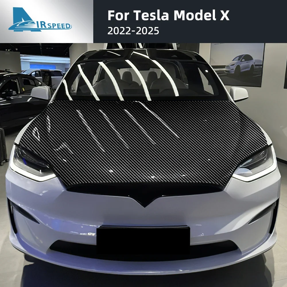 

For Tesla Model X S 2016-2024 Carbon Fiber PPF Paint Protection Film Engine Cover Trim