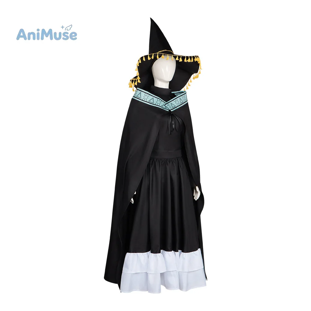Witch Hat Atelier Coco Cosplay Costume Fan‑made Dark Black Witch Outfit Halloween Comic Con Halloween Party AniMuse view 2