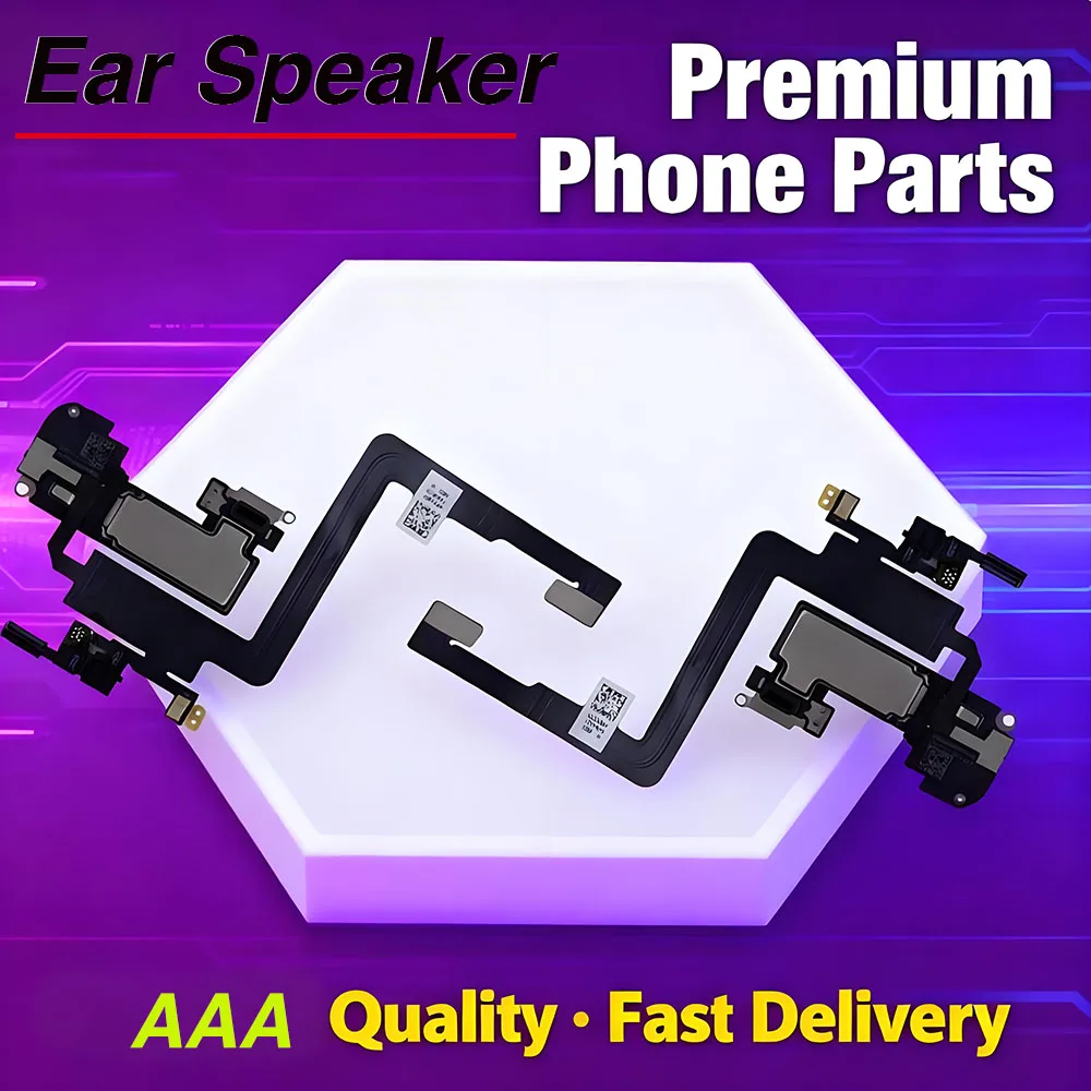 Ear Speaker Flex Cable For iPhone X XR XS 11 Pro Max Upper Earpiece Loud Speaker Ear piece Include Microphone Light Sensor