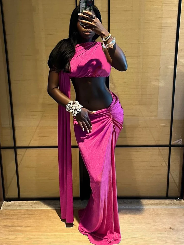 غريب سنور الصيف الشريط 2 قطعة مجموعة المرأة Ruched مثير أنيقة تانك القمم رقيقة المرقعة تنورة حفلة عيد ميلاد مطابقة كلوبوير