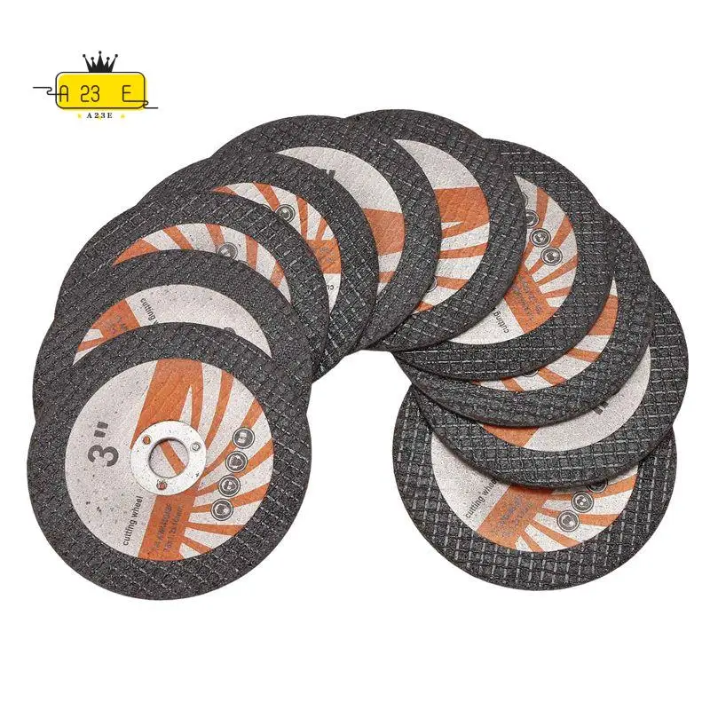 

A23E-10PCS 75Mm Mini Cutting Disc Circular Resin Grinding Wheel For 10Mm Bore Angle Grinder Wood Tile Cutting Disc Power Tool