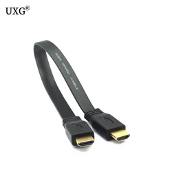 1pcs High Quality 30cm Full HD Short HDMI-compatible Cable Support 3D Male To Male Plug Flat Cable Cord For Audio Video HDTV TV