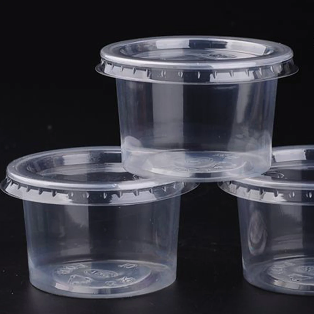 50Pcs Food Grade Plastic Clear Pudding Cup Jelly Cup Leak Proof Portion Cups With Lid Mousse Yogurt Dessert Disposable jelly cup - Image 5