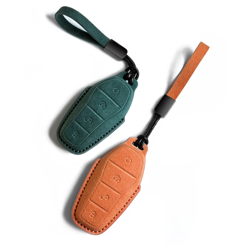

High end imported suede key Box bag For BYD Song PLUS DMI Qin Tang Yuan Pro Dolphin Seal Key chain protective case