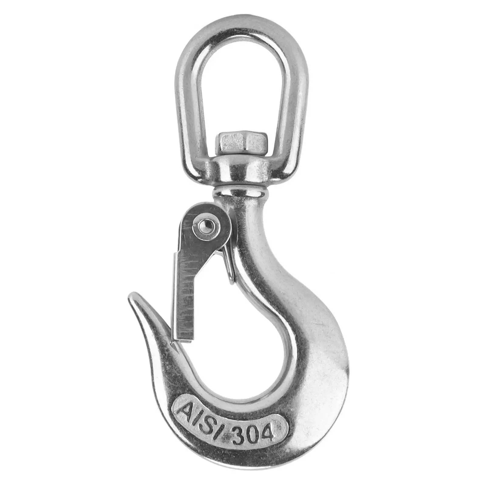 Stainless Steel Swivel Eye Lifting Hook - Durable Safety Hook for Cranes and for engineering Use